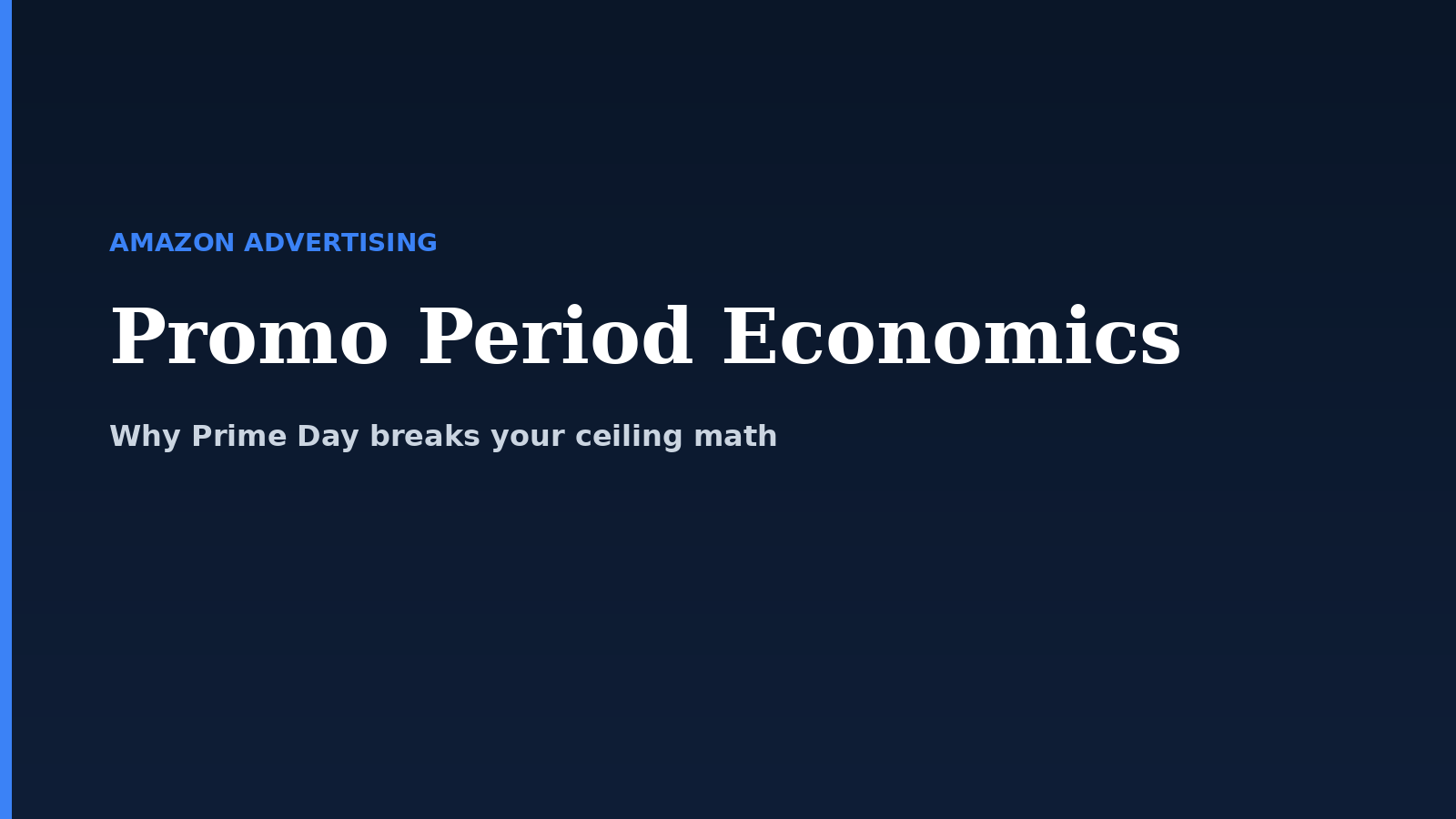Promo Period Economics: Why Prime Day Breaks Your Ceiling Math